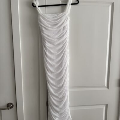 Amazon- PRETTYGARDEN Off The Shoulder Dress Ruched Bodycon Sleeveless Split