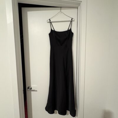 Mai Matte Satin Dress - Black