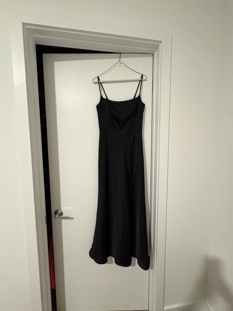 Mai Matte Satin Dress - Black