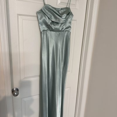 Sage Green Satin Dress